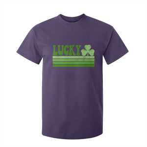 Retro Lucky T Shirt For Kid St Patricks Day Irish Shamrock TS10 Purple Print Your Wear