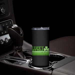 Retro Lucky Skinny Tumbler St Patricks Day Irish Shamrock TS10 Print Your Wear