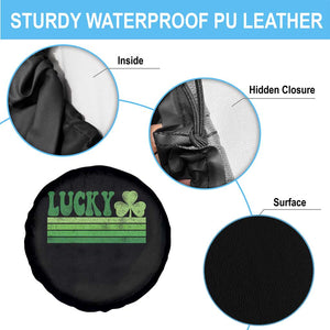 Retro Lucky Spare Tire Cover St Patricks Day Irish Shamrock TS10 Print Your Wear