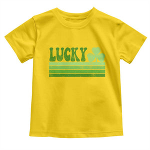 Retro Lucky Toddler T Shirt St Patricks Day Irish Shamrock TS10 Daisy Print Your Wear