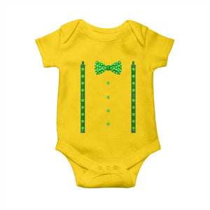Bow Tie Suspenders St Patricks Day Costume Baby Onesie Funny Irish Shamrock Clovers TS10 Daisy Print Your Wear