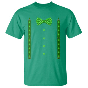 Bow Tie Suspenders St Patricks Day Costume T Shirt Funny Irish Shamrock Clovers TS10 Irish Green Print Your Wear