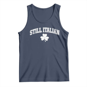 St Patricks Day Italian Tank Top Funny Retro Varsity Sporty Style Shamrock TS10 Navy Print Your Wear