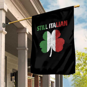 St Patricks Day Still Italian Garden Flag Funny Retro Shamrock Italy Flag TS10 Print Your Wear