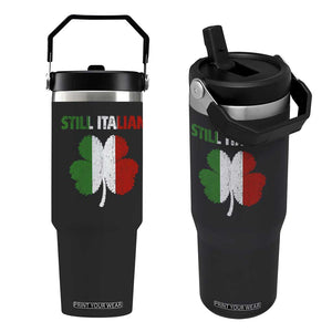 St Patricks Day Still Italian Flip Straw Tumbler Funny Retro Shamrock Italy Flag TS10 One Size: 30 oz Black Print Your Wear