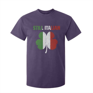 St Patricks Day Still Italian T Shirt For Kid Funny Retro Shamrock Italy Flag TS10 Purple Print Your Wear