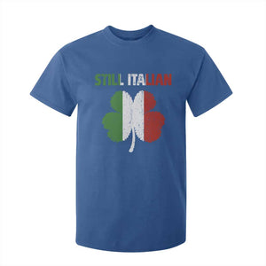 St Patricks Day Still Italian T Shirt For Kid Funny Retro Shamrock Italy Flag TS10 Royal Blue Print Your Wear