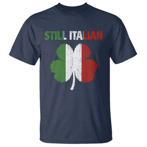 St Patricks Day Still Italian T Shirt Funny Retro Shamrock Italy Flag TS10 Navy Print Your Wear
