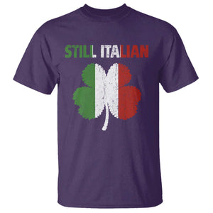 St Patricks Day Still Italian T Shirt Funny Retro Shamrock Italy Flag TS10 Purple Print Your Wear