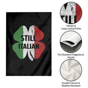 Funny St Patricks Day Italian Garden Flag Retro Vintage Shamrock Italy Flag TS10 Print Your Wear
