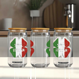 Funny St Patricks Day Italian Glass Can Retro Vintage Shamrock Italy Flag TS10 Print Your Wear