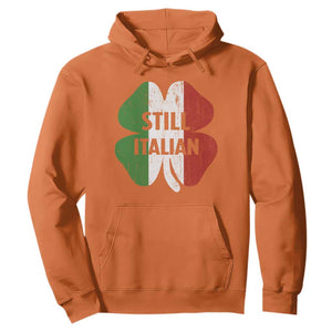 Funny St Patricks Day Italian Hoodie Retro Vintage Shamrock Italy Flag TS10 Orange Print Your Wear