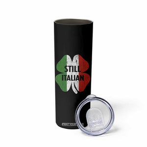Funny St Patricks Day Italian Skinny Tumbler Retro Vintage Shamrock Italy Flag TS10 Print Your Wear
