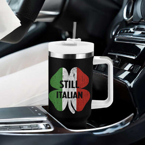 Funny St Patricks Day Italian Tumbler With Handle Retro Vintage Shamrock Italy Flag TS10 Print Your Wear