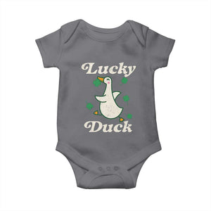 Lucky Duck Baby Onesie St Patricks Day Shamrock Irish TS10 Charcoal Print Your Wear