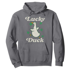 Lucky Duck Hoodie St Patricks Day Shamrock Irish TS10 Charcoal Print Your Wear