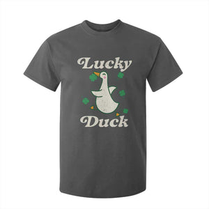 Lucky Duck T Shirt For Kid St Patricks Day Shamrock Irish TS10 Dark Heather Print Your Wear