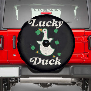 Lucky Duck Spare Tire Cover St Patricks Day Shamrock Irish TS10 Black Print Your Wear