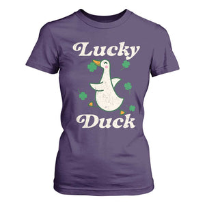 Lucky Duck T Shirt For Women St Patricks Day Shamrock Irish TS10 Purple Print Your Wear
