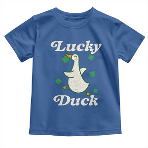 Lucky Duck Toddler T Shirt St Patricks Day Shamrock Irish TS10 Royal Blue Print Your Wear