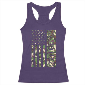 Wrestling American Flag Camo Wrestler Racerback Tank Top TS10 Purple Print Your Wear