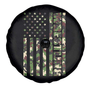 Wrestling American Flag Camo Wrestler Spare Tire Cover TS10 Print Your Wear