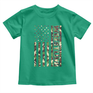 Wrestling American Flag Camo Wrestler Toddler T Shirt TS10 Irish Green Print Your Wear