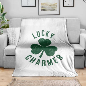 Funny Irish St Patricks Day Shamrock Throw Blanket Lucky Charmer TS10 Print Your Wear