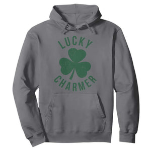 Funny Irish St Patricks Day Shamrock Hoodie Lucky Charmer TS10 Charcoal Print Your Wear