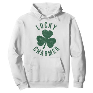 Funny Irish St Patricks Day Shamrock Hoodie Lucky Charmer TS10 White Print Your Wear
