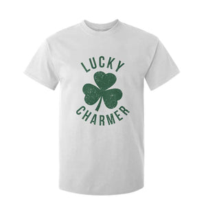 Funny Irish St Patricks Day Shamrock T Shirt For Kid Lucky Charmer TS10 White Print Your Wear