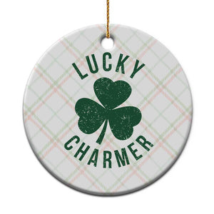 Funny Irish St Patricks Day Shamrock Ceramic Ornament Lucky Charmer TS10 1pc Christmas Plaid Print Your Wear