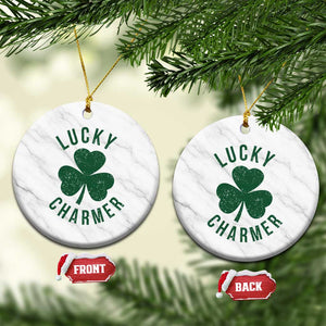 Funny Irish St Patricks Day Shamrock Ceramic Ornament Lucky Charmer TS10 1pc White Marble Print Your Wear