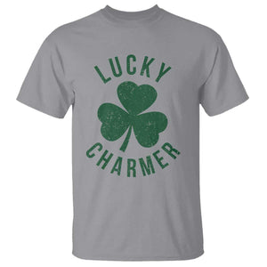 Funny Irish St Patricks Day Shamrock T Shirt Lucky Charmer TS10 Sport Gray Print Your Wear