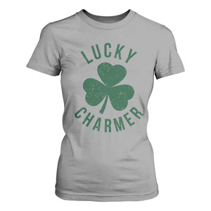 Funny Irish St Patricks Day Shamrock T Shirt For Women Lucky Charmer TS10 Sport Gray Print Your Wear