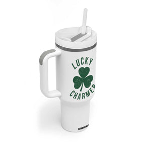 Funny Irish St Patricks Day Shamrock Tumbler With Handle Lucky Charmer TS10 Print Your Wear