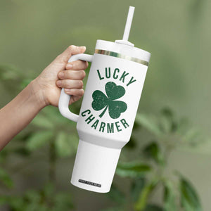 Funny Irish St Patricks Day Shamrock Tumbler With Handle Lucky Charmer TS10 Print Your Wear