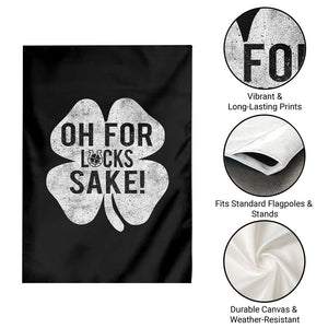 Funny Irish St Patricks Day Shamrock Garden Flag Oh For Lucks Sake TS10 Print Your Wear