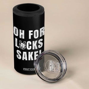 Funny Irish St Patricks Day 4 in 1 Can Cooler Tumbler Oh For Lucks Sake Shamrock TS10 Print Your Wear