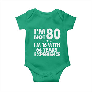 80th Birthday Baby Onesie Funny Saying Retro Vintage 80 Year Old Gift TS10 Irish Green Print Your Wear