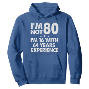 80th Birthday Hoodie Funny Saying Retro Vintage 80 Year Old Gift TS10 Royal Blue Print Your Wear