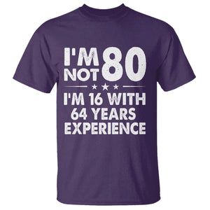 80th Birthday T Shirt Funny Saying Retro Vintage 80 Year Old Gift TS10 Purple Print Your Wear