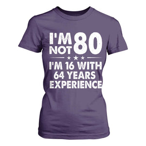 80th Birthday T Shirt For Women Funny Saying Retro Vintage 80 Year Old Gift TS10 Purple Print Your Wear