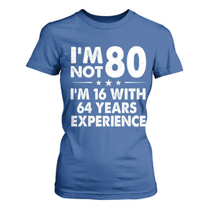 80th Birthday T Shirt For Women Funny Saying Retro Vintage 80 Year Old Gift TS10 Royal Blue Print Your Wear