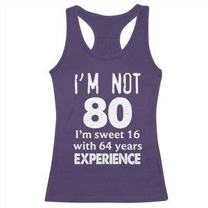 80th Birthday Racerback Tank Top Funny 80 Year Old Gift TS10 Purple Print Your Wear