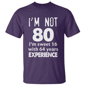 80th Birthday T Shirt Funny 80 Year Old Gift TS10 Purple Print Your Wear
