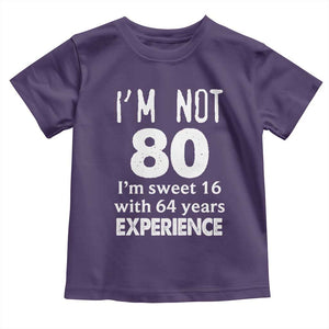 80th Birthday Toddler T Shirt Funny 80 Year Old Gift TS10 Purple Print Your Wear