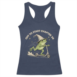 30th Birthday Frog Racerback Tank Top Off To Start Chapter 30 TS10 Navy Print Your Wear