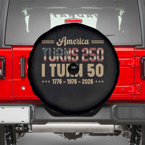 America Turns 250 I Turn 50 50th Birthday Spare Tire Cover Vintage USA 250th Anniversary 1976 50 Year Old Gift