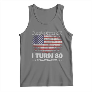 America Turns 250 I Turn 80 Tank Top Vintage 1946 80th Birthday 250th Anniversary USA 80 Year Old Gift